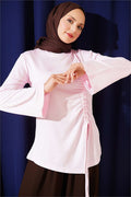 Pink Tunic with Side Tie Gathering