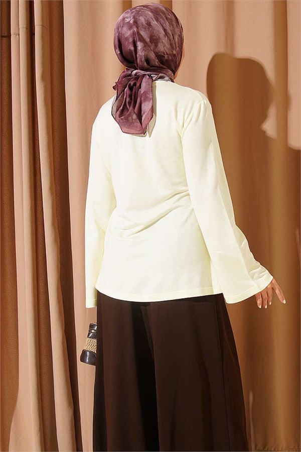 Side Drawstring Tunic, Yellow