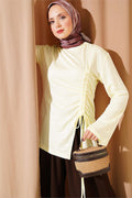 Side Drawstring Tunic, Yellow
