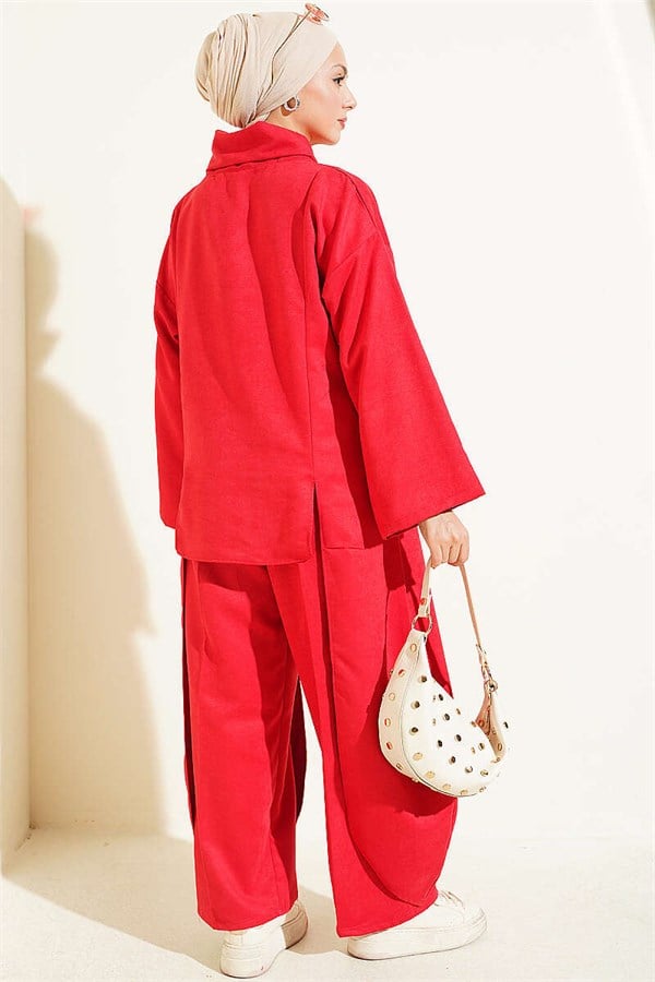 Side Detail 2 Piece Set, Red