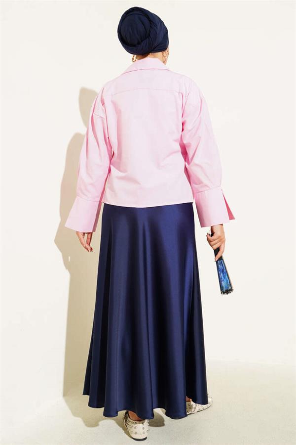 Side Tie Blouse Pink