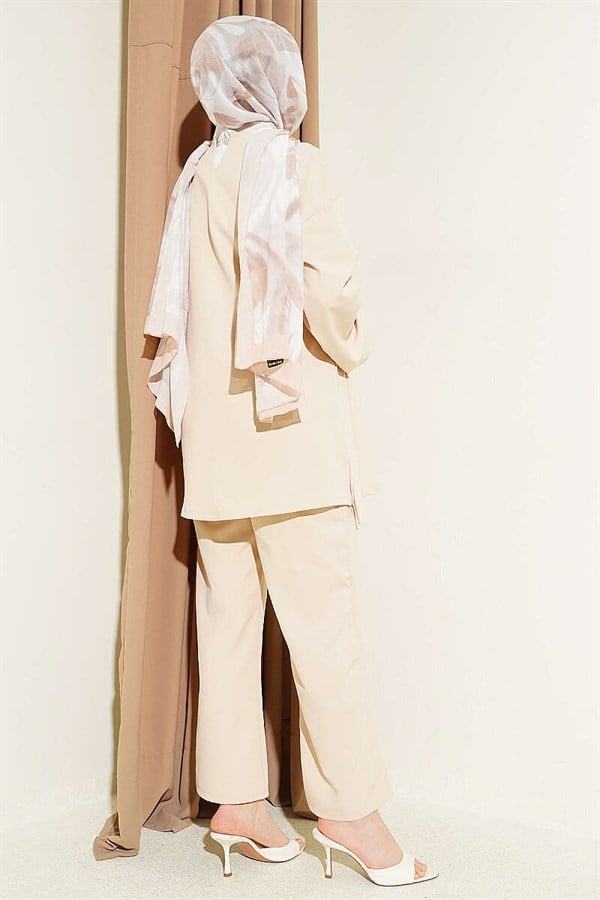 Side-Tie 2 Piece Set, Beige