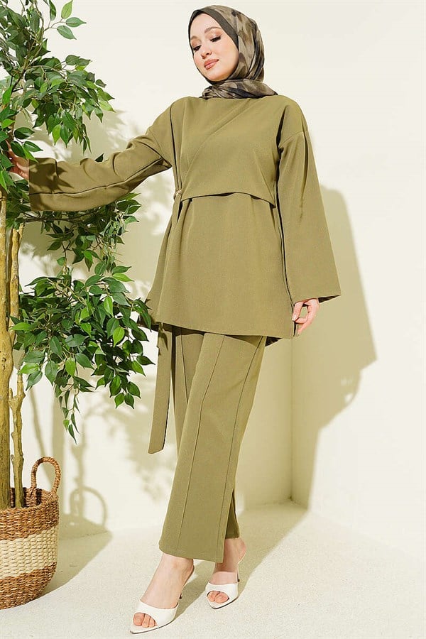 Side-Tie 2 Piece Set, Light Green