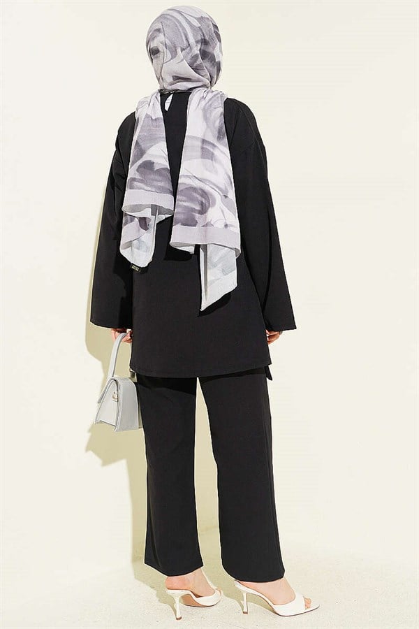 Side-Tie Double Pair Set, Black