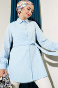 Side Tie Tunic Baby Blue