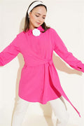Side Tie Tunic Fuchsia