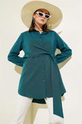 Side Tie Tunic Petrol