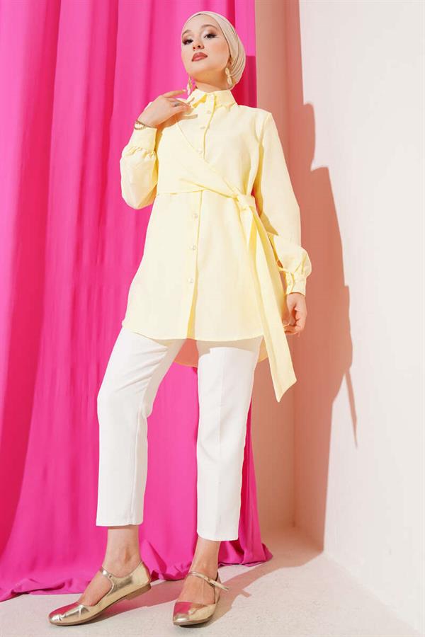 Side Tie Tunic Yellow