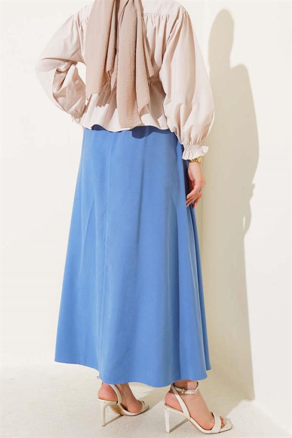 Basic Skirt Indigo with Side Pockets