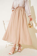 Basic Skirt Latte with Side Pockets
