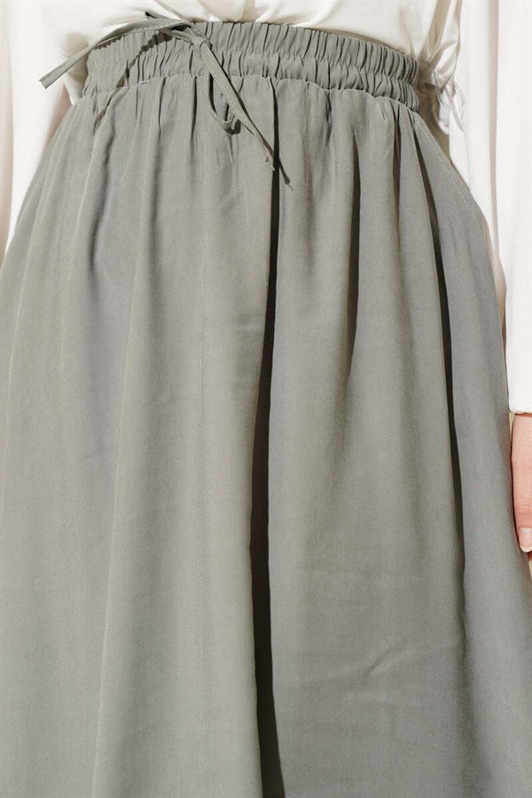 Basic Skirt with Side Pockets, Mint Green