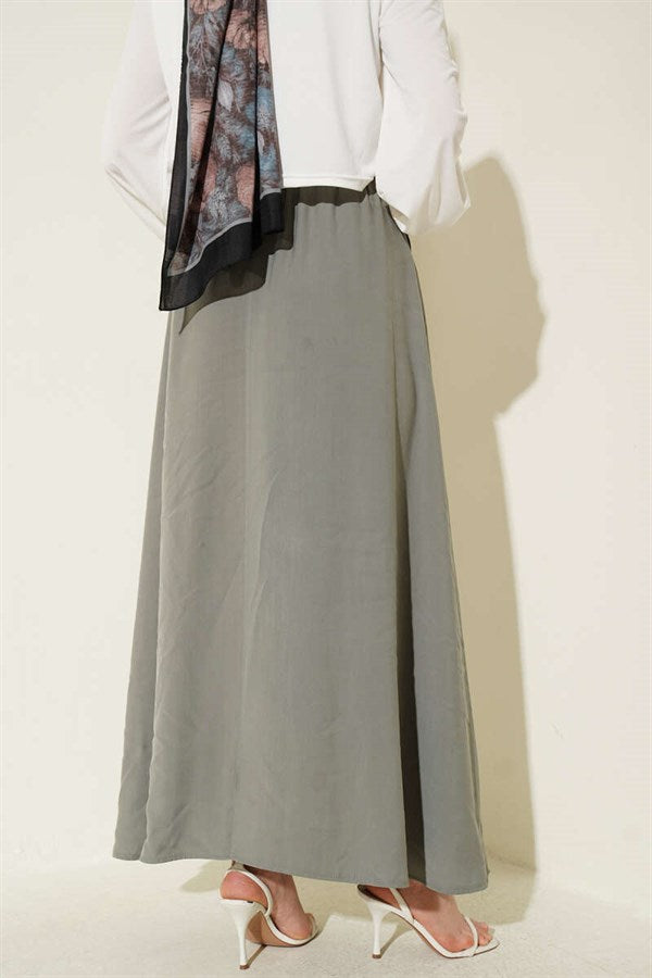 Basic Skirt with Side Pockets, Mint Green