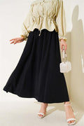 Basic Skirt with Side Pockets Black