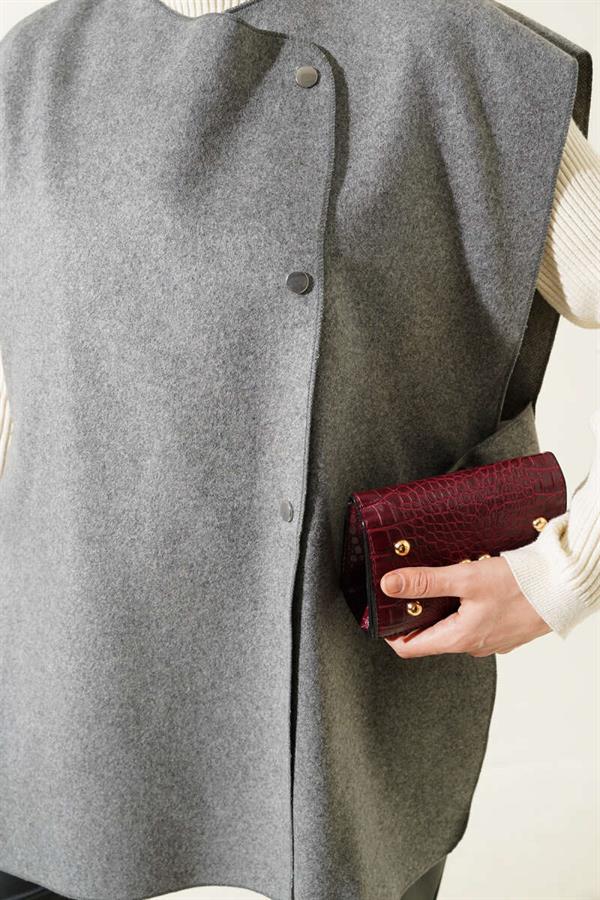 Side Snap Sweater Smoked