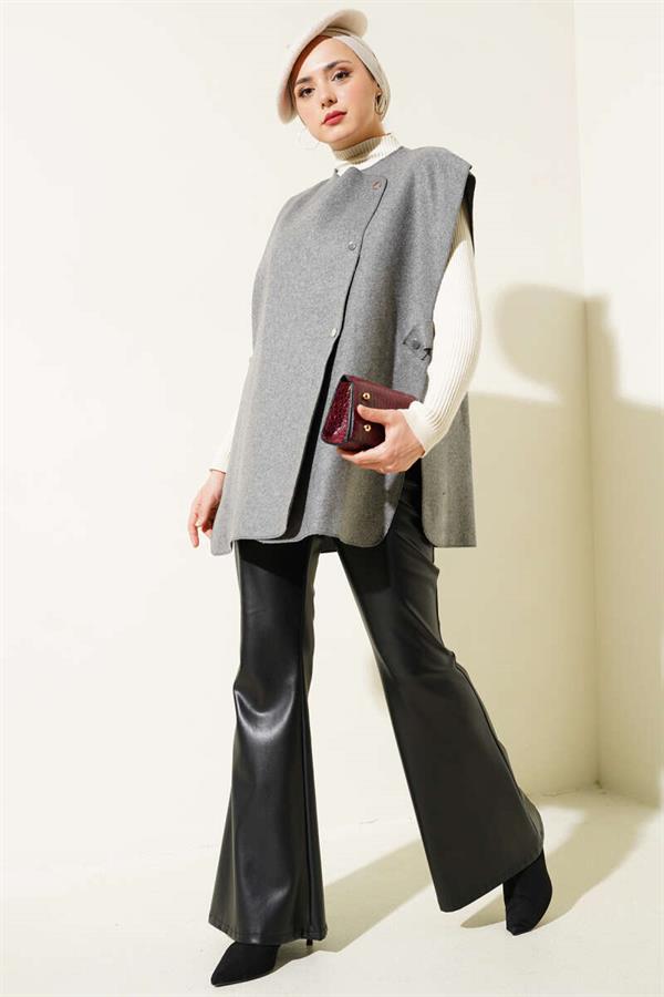 Side Snap Sweater Smoked