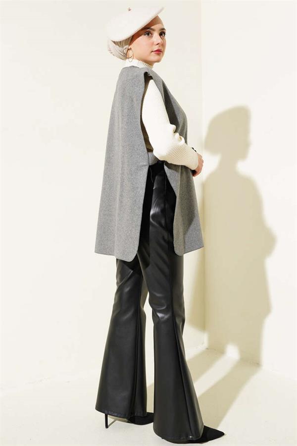 Side Snap Sweater Smoked