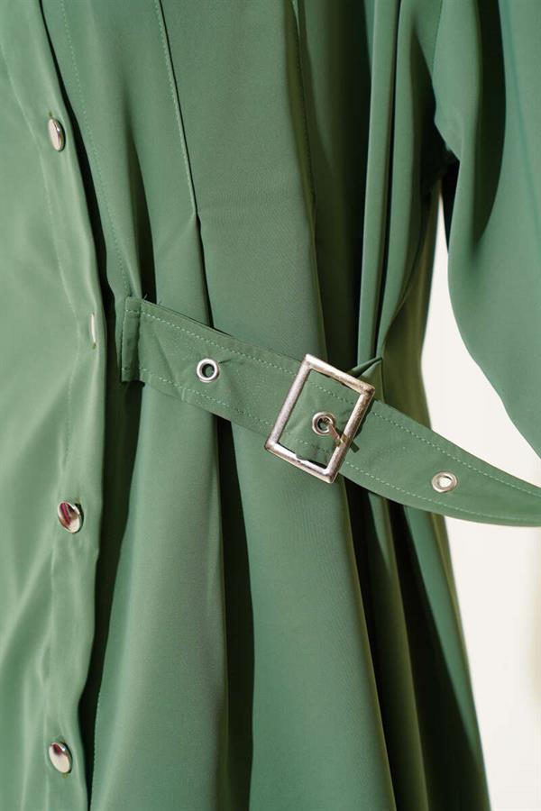 Side Belt Detailed 2 Piece Set in Green