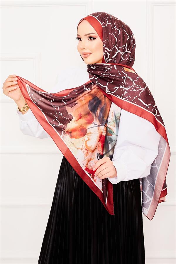Leaf Pattern Soft Shawl -4