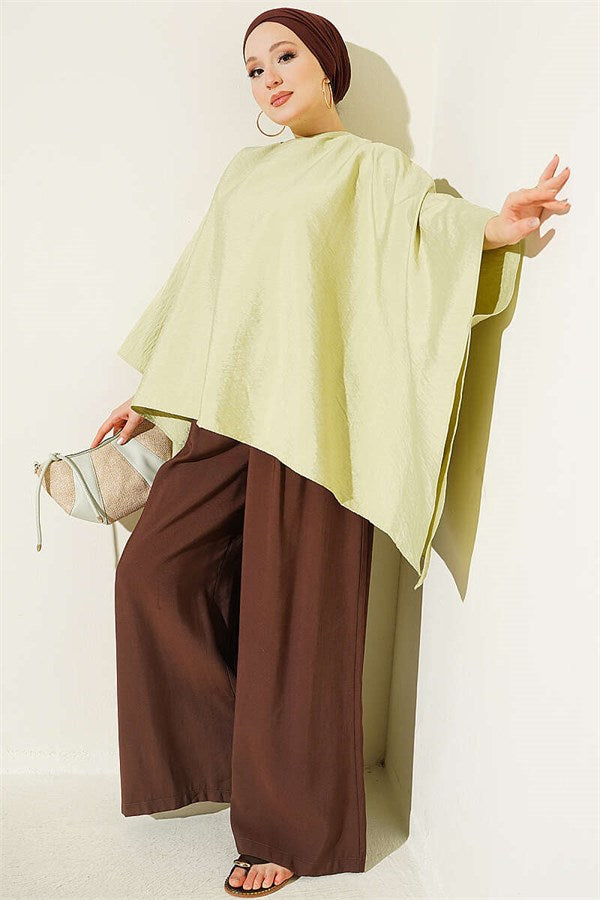 Batwing Sleeve Oversize Blouse in Sage Green