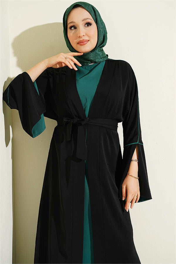 Batwing Sleeve 2 Piece Set, Black