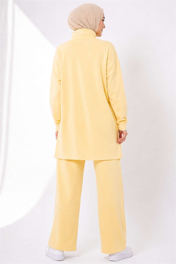 Half-Zip Loisha Tunic 2 Piece Set, Yellow