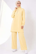 Half-Zip Loisha Tunic 2 Piece Set, Yellow