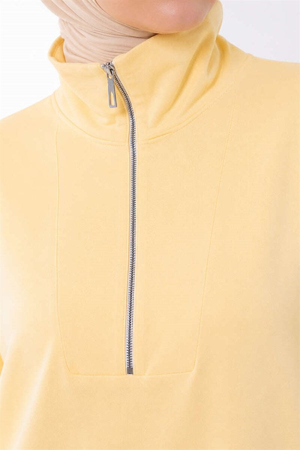 Half-Zip Loisha Tunic 2 Piece Set, Yellow