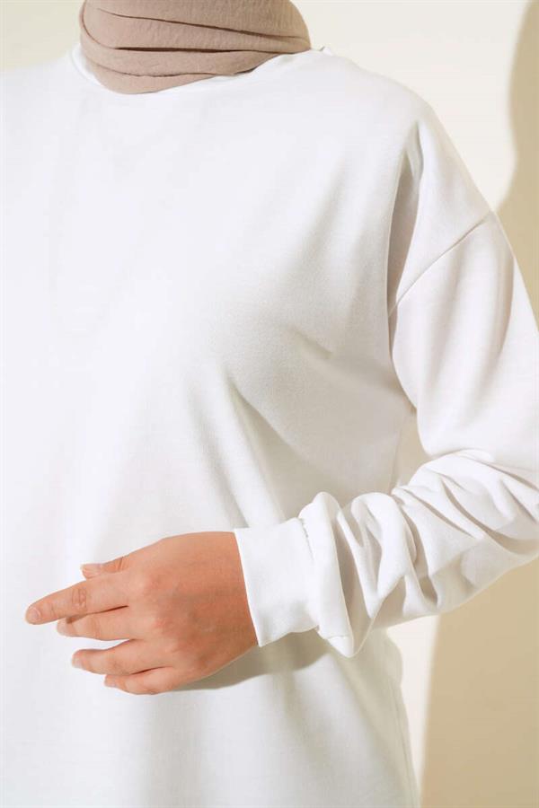 White Tunic with Printed Emblem