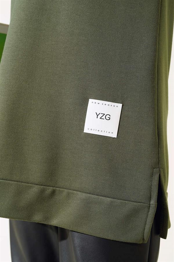 Printed Emblem Tunic in Khaki