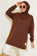 Printed Emblem Tunic, Brown