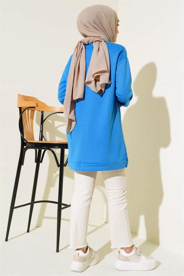 Blue Tunic with Printed Emblem