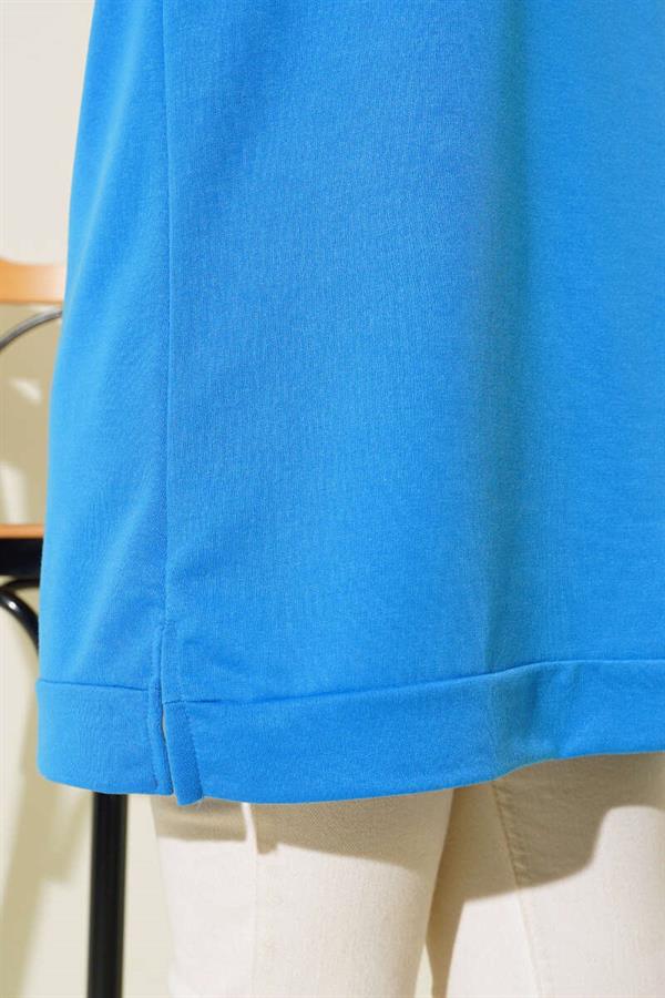 Blue Tunic with Printed Emblem