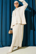 Vested Gilet Dress Knitwear 2 Piece Set Beige