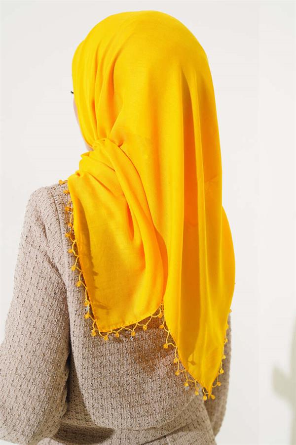 Star Beaded Headscarf Mustard
