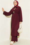 Star Gold Brooch 2 Piece Set, Plum
