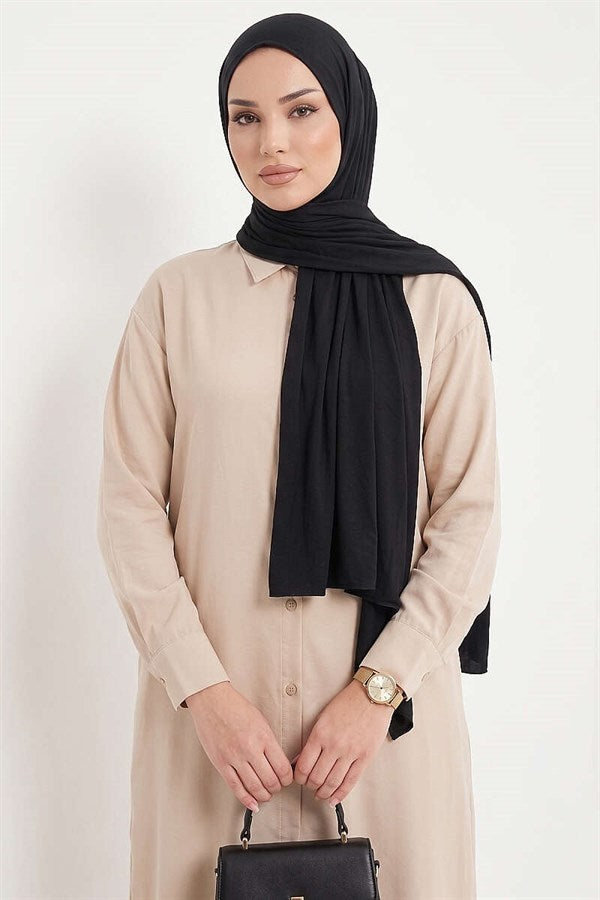 Beige Tencel Long Tunic with Slit Detail