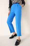 Indigo Trousers with Slit Belt