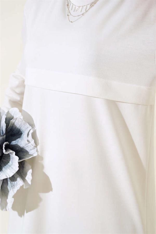 Slit Long 2 Piece Set White