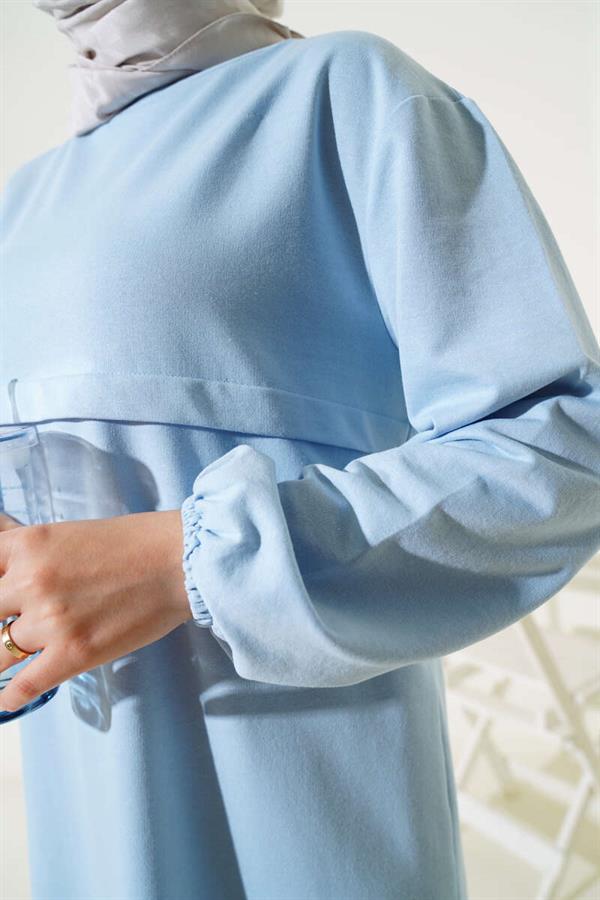 Slit Long 2 Piece Set Ice Blue