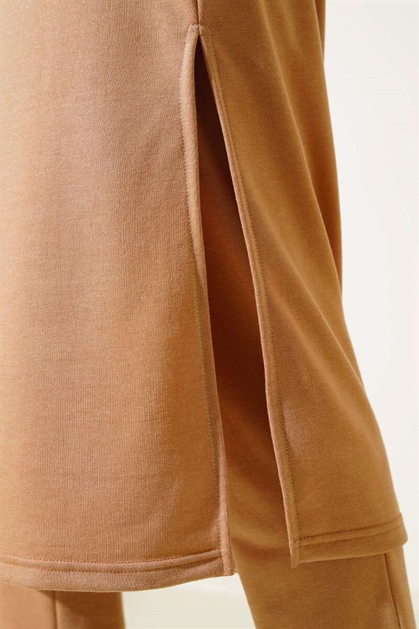 Slit Long 2 Piece Set Latte