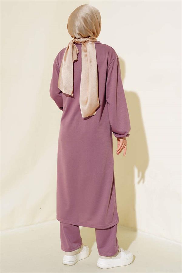 Slit Long 2 Piece Set Magenta