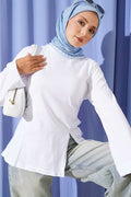 White Tunic with Slits and Tie-Up Sides