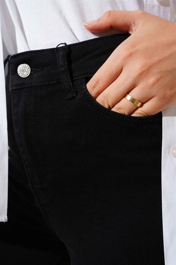 High Waist Bell-bottom Trousers Smoke