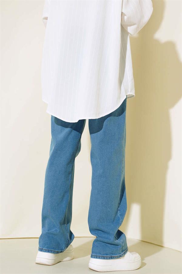High Waist Palazzo Jeans Light Blue