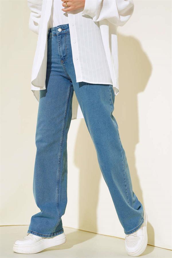High Waist Palazzo Jeans Light Blue