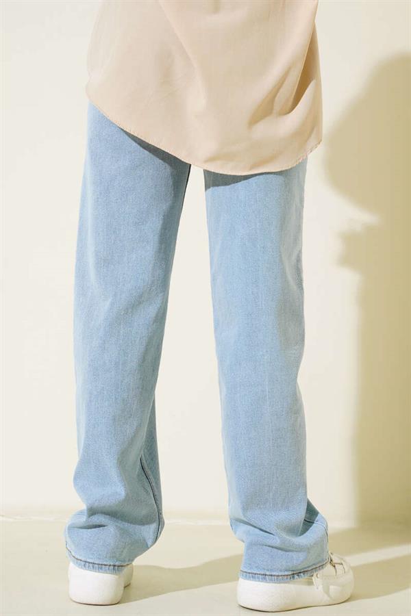 High Waist Palazzo Jeans Snow Light
