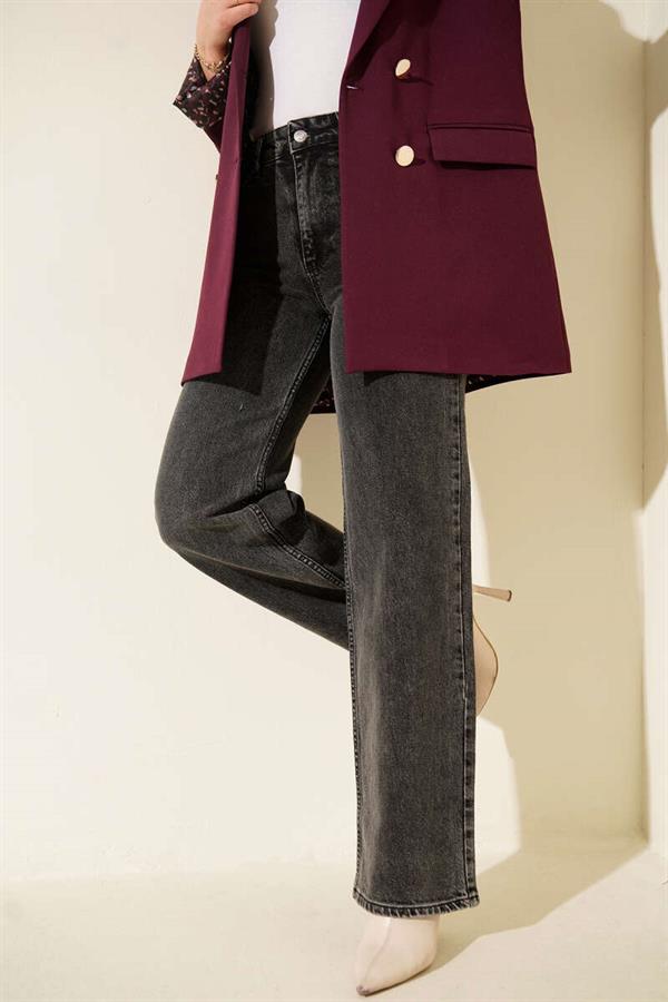 High-Waisted Palazzo Pants in Dark Snow