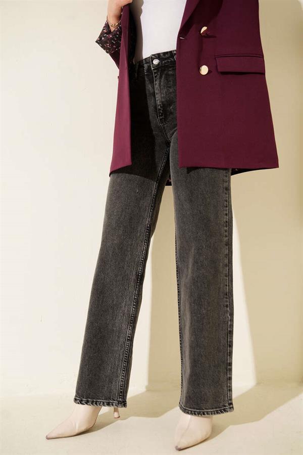 High-Waisted Palazzo Pants in Dark Snow