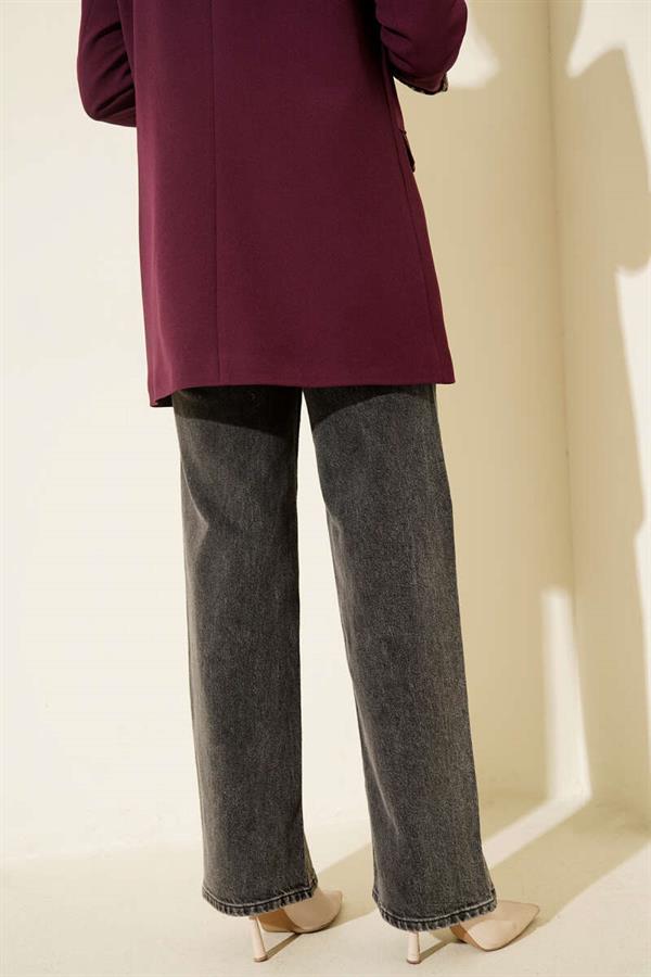 High-Waisted Palazzo Pants in Dark Snow