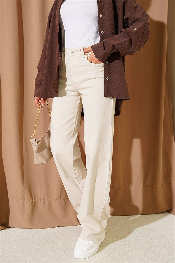 High Waist Palazzo Pants Stone